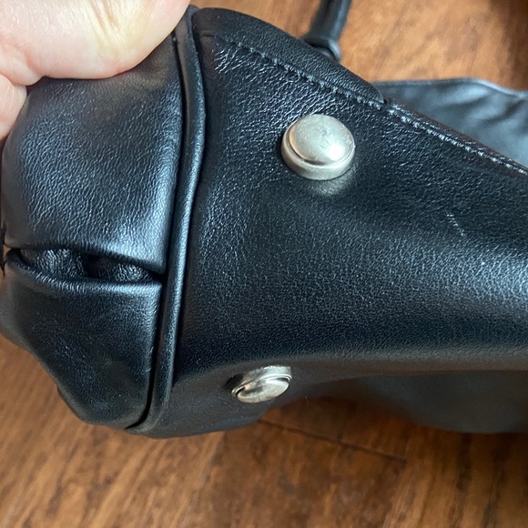 b. makowsky Black Leather Hobo Bag gently used - Picture 9 of 11